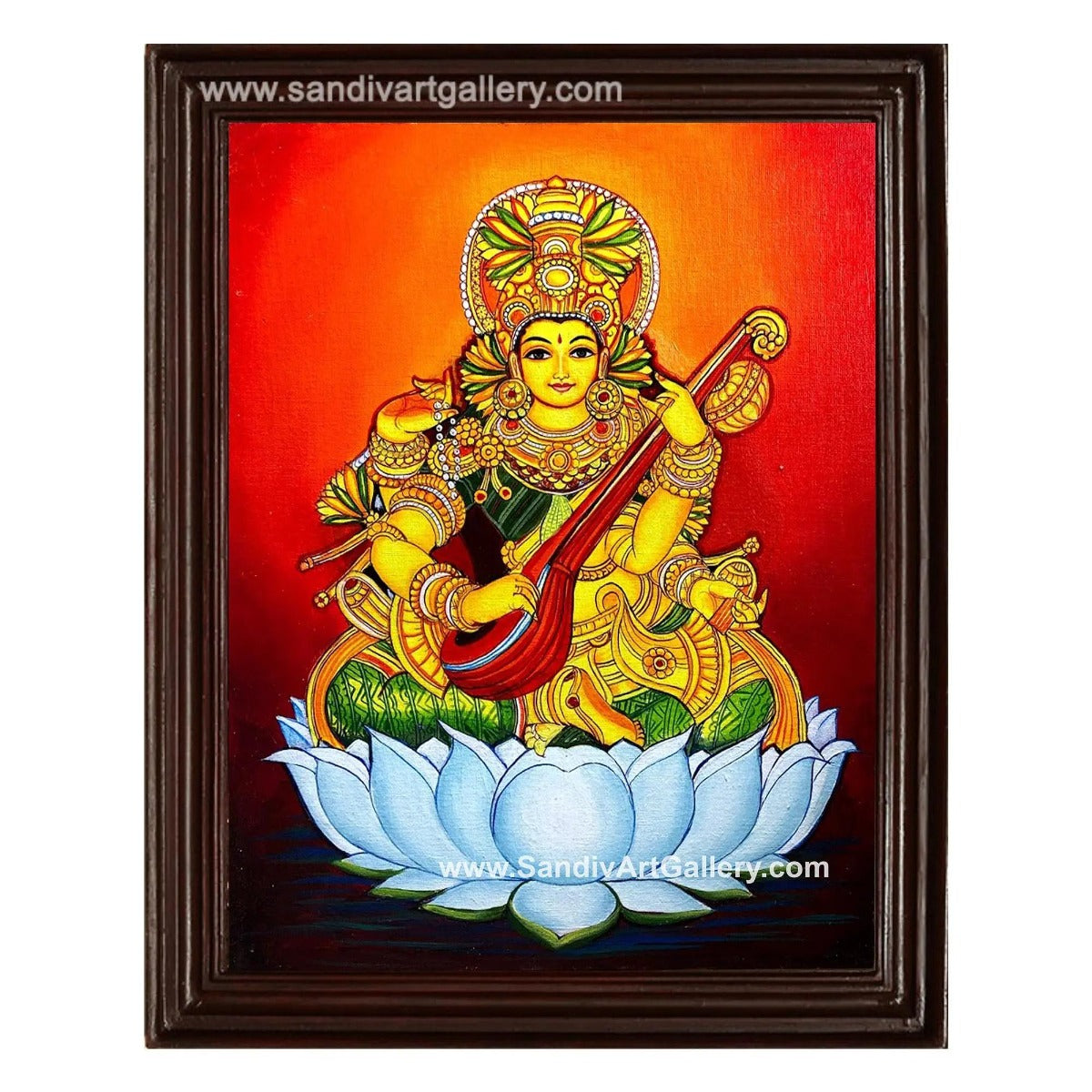 Ganesha, Lakshmi, Balaji Padmavathi, Saraswathi and Subramanya Swamy- Pooja Room Kerala Mural Paintings